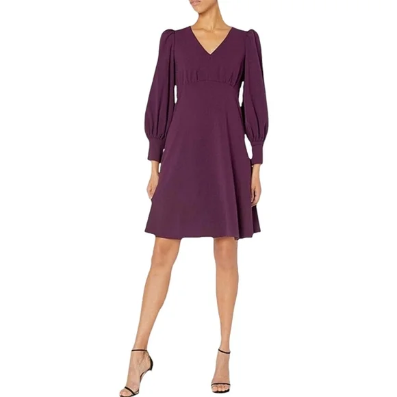green emerald velvet dress Calvin Klein Women's Missy Color Block Fit and Flare Dress main image 0